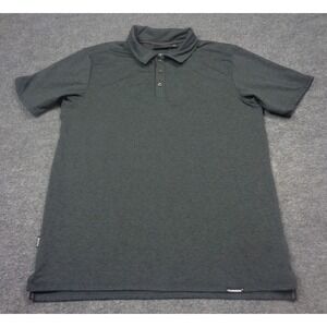 Truewerk Polo Shirt M Gray Performance Stretch Shirt Short Sleeve Work Utility